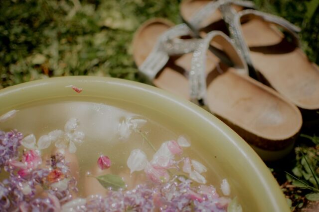 Photo foot care summer