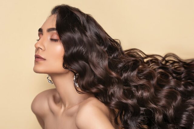 Photo voluminous shiny natural hair tips